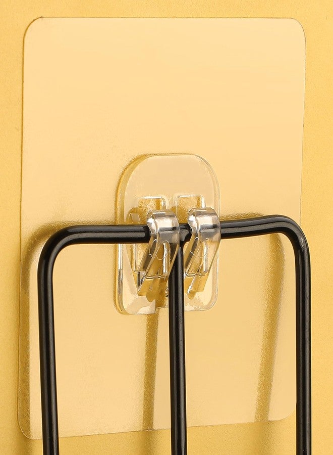 iSTAR Pack of 4 Adhesive Three Hooks for Wall Strong Heavy Duty Adhesive Hooks Magic Stiker for Wall Load Capacity 5 KG Each, 8x8 cmSize - Image 5